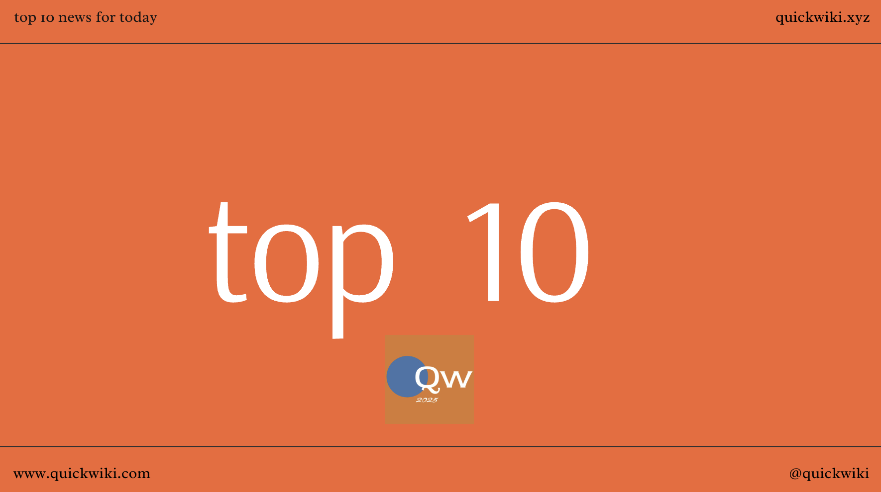 Top 10 World News Today — October 19, 2025